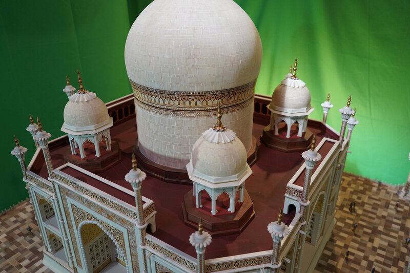 Archway detail showing intricate wood inlay