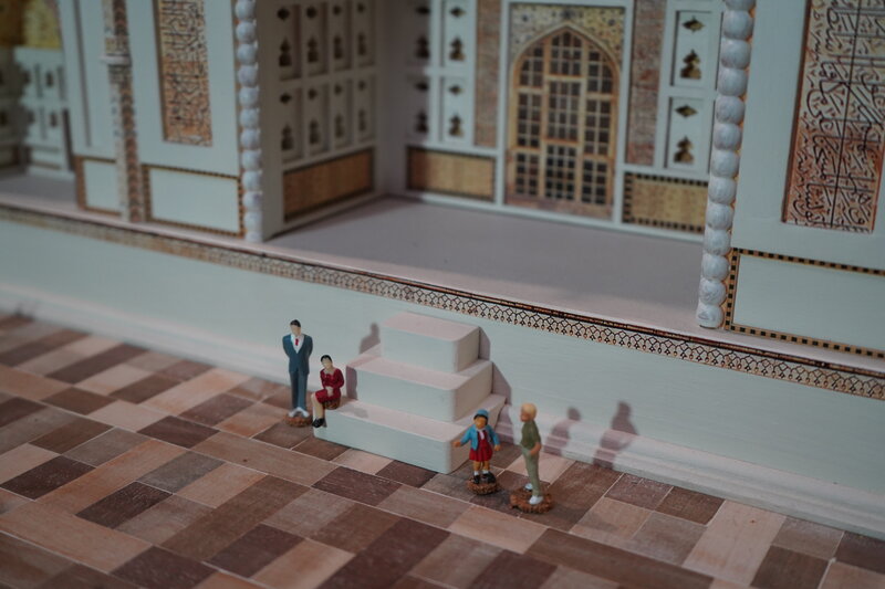 Main dome detail with individually placed wood tiles